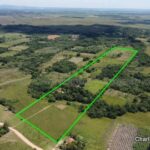 Vista aérea de propiedad en venta Paraguay campo delimitado de 9.7 ha