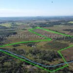 Delimitación propiedad rural 27 hectáreas La Colmena Paraguay vista aérea